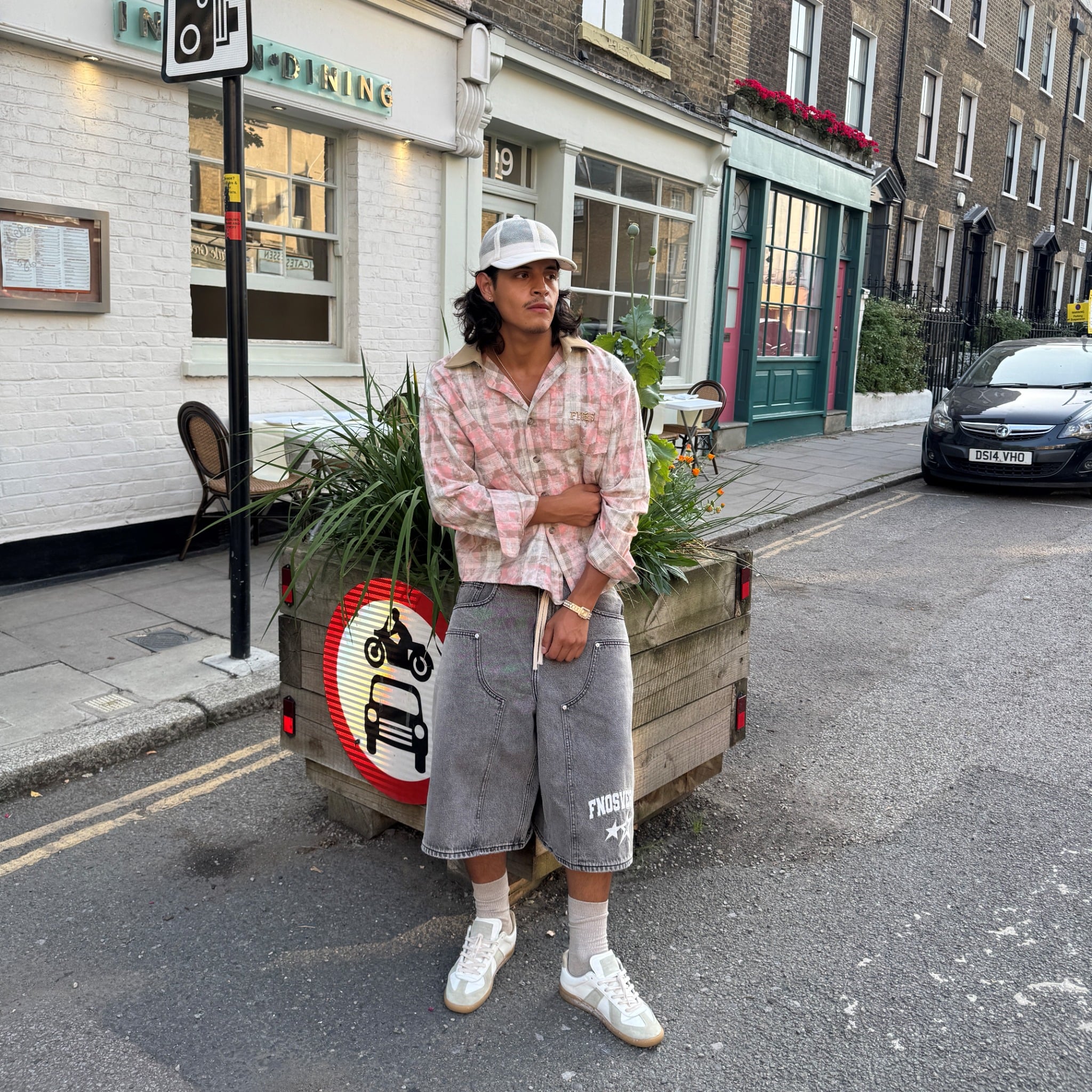 BSJ5 - "FNOSVERSE" BAGGY JORTS WASH - GREY