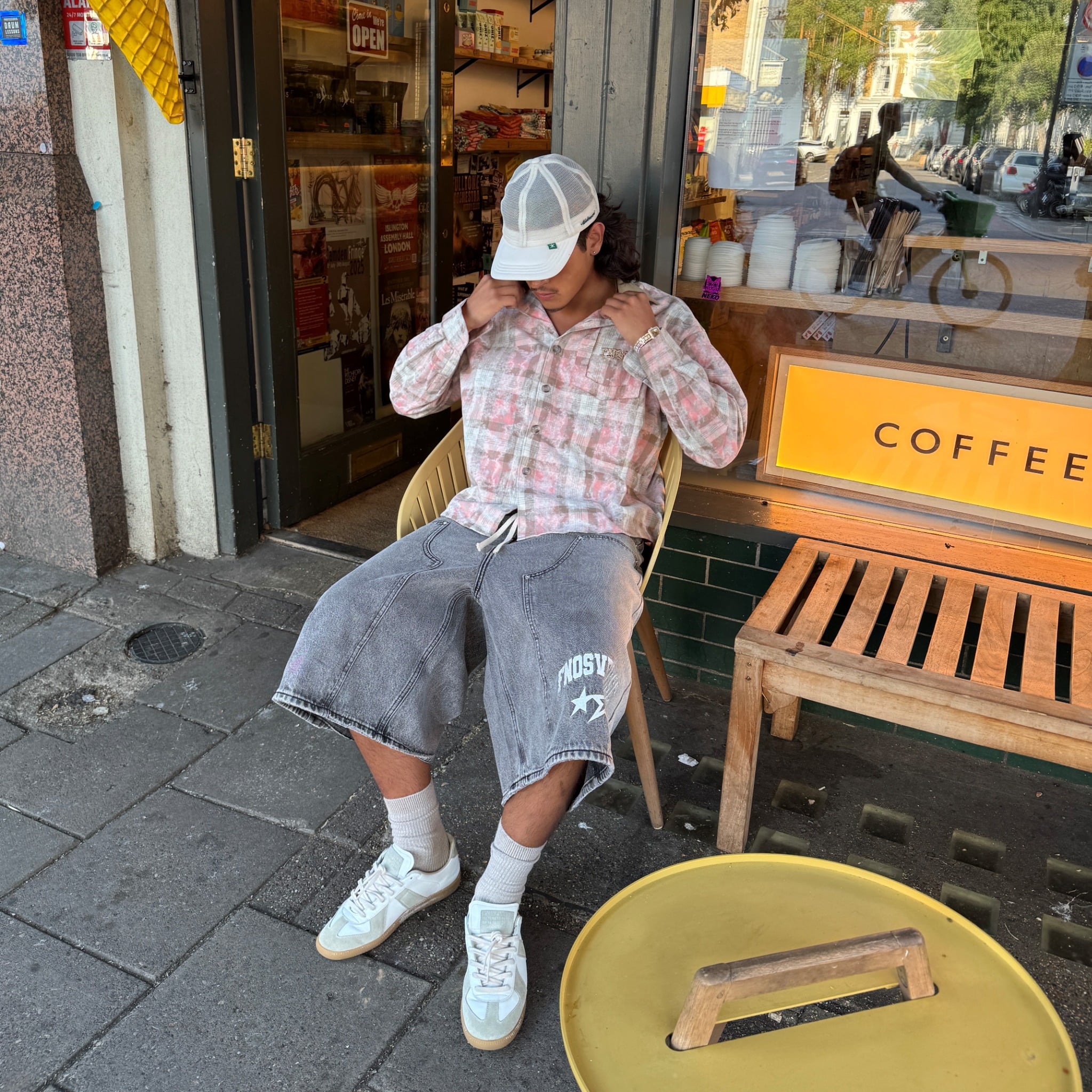 BSJ5 - "FNOSVERSE" BAGGY JORTS WASH - GREY