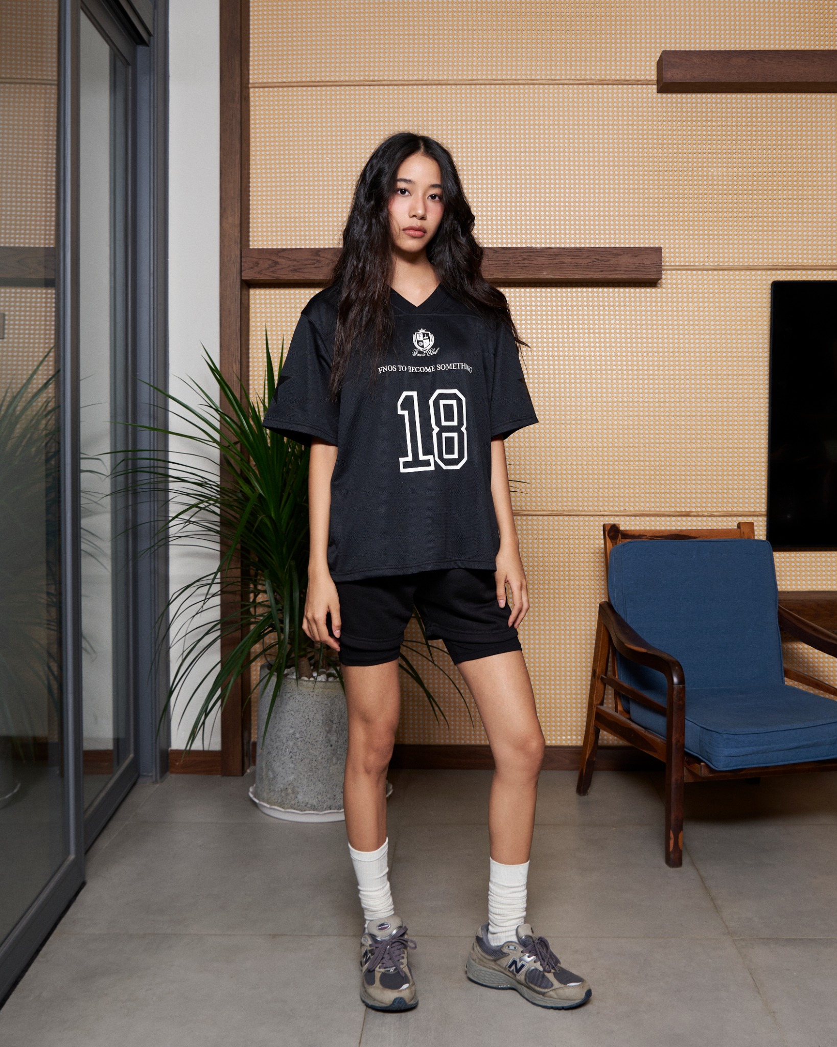 JS1- BALANCE NUMBER CLUB JERSEY - BLACK