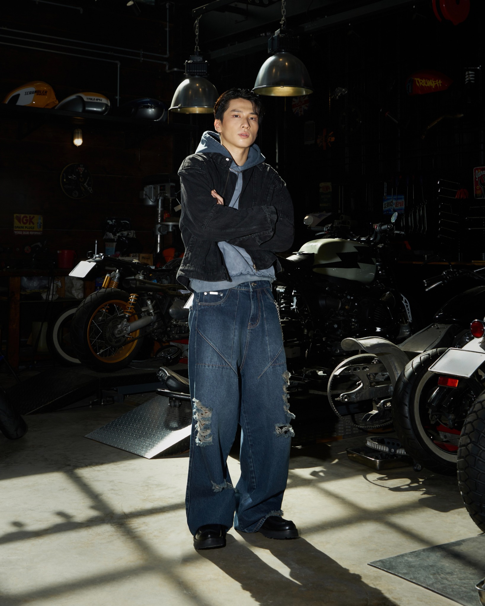 ERG16 - 'SI BON' BLAZE JEANS - DARK BLUE