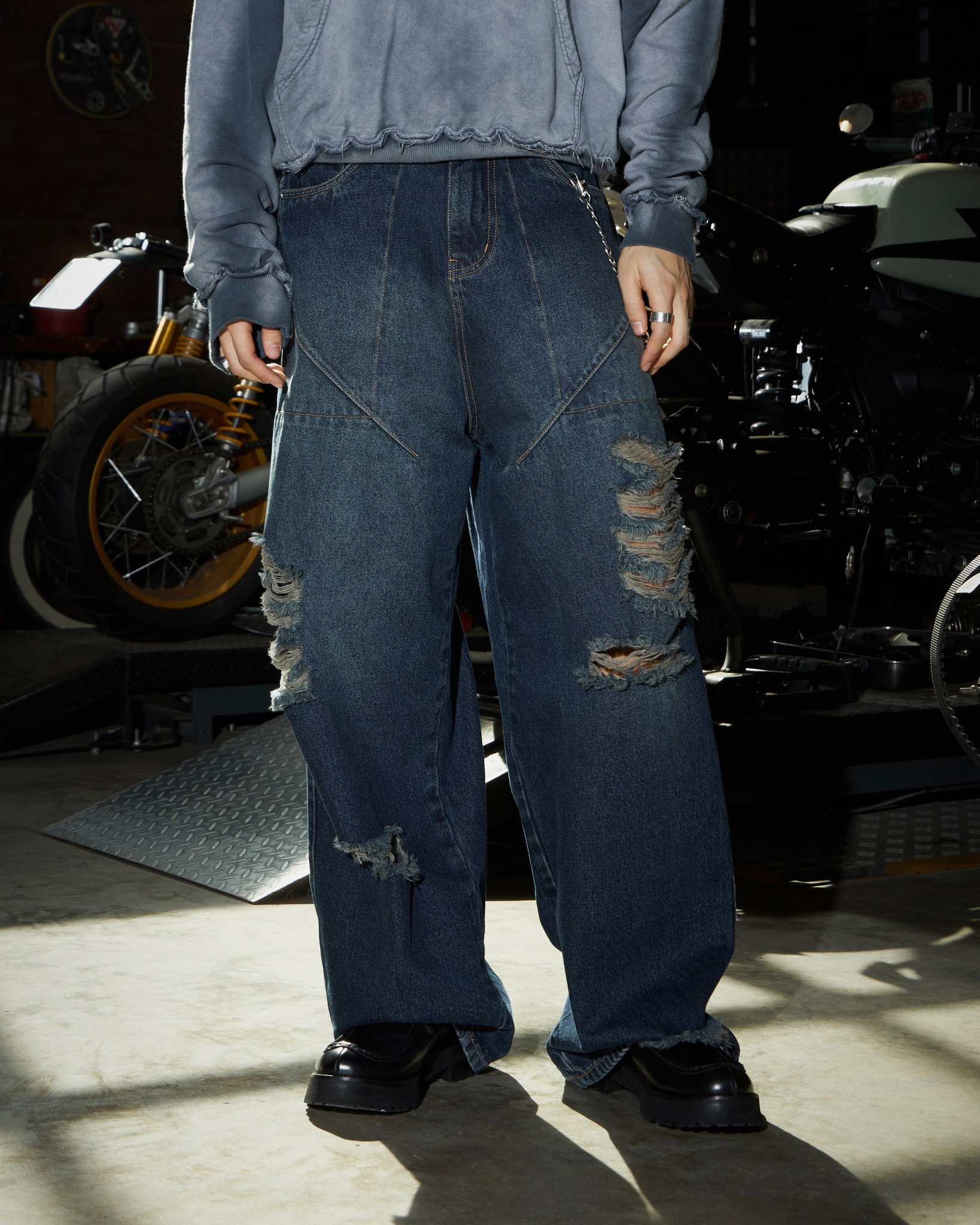 ERG16 - 'SI BON' BLAZE JEANS - DARK BLUE