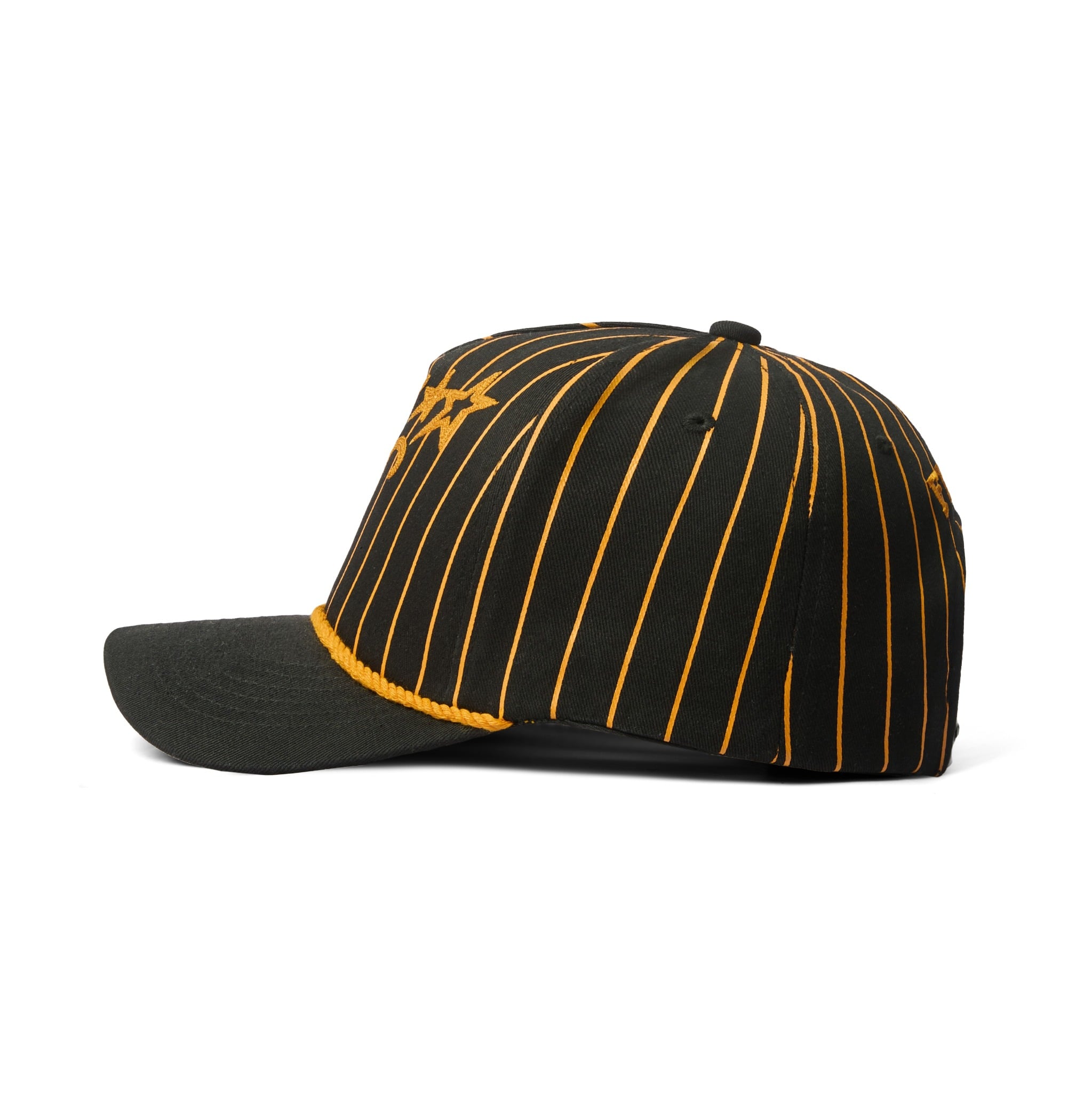 HW8 - " FN " PINSTRIPE BLACK/YELLOW TRUCKER HAT