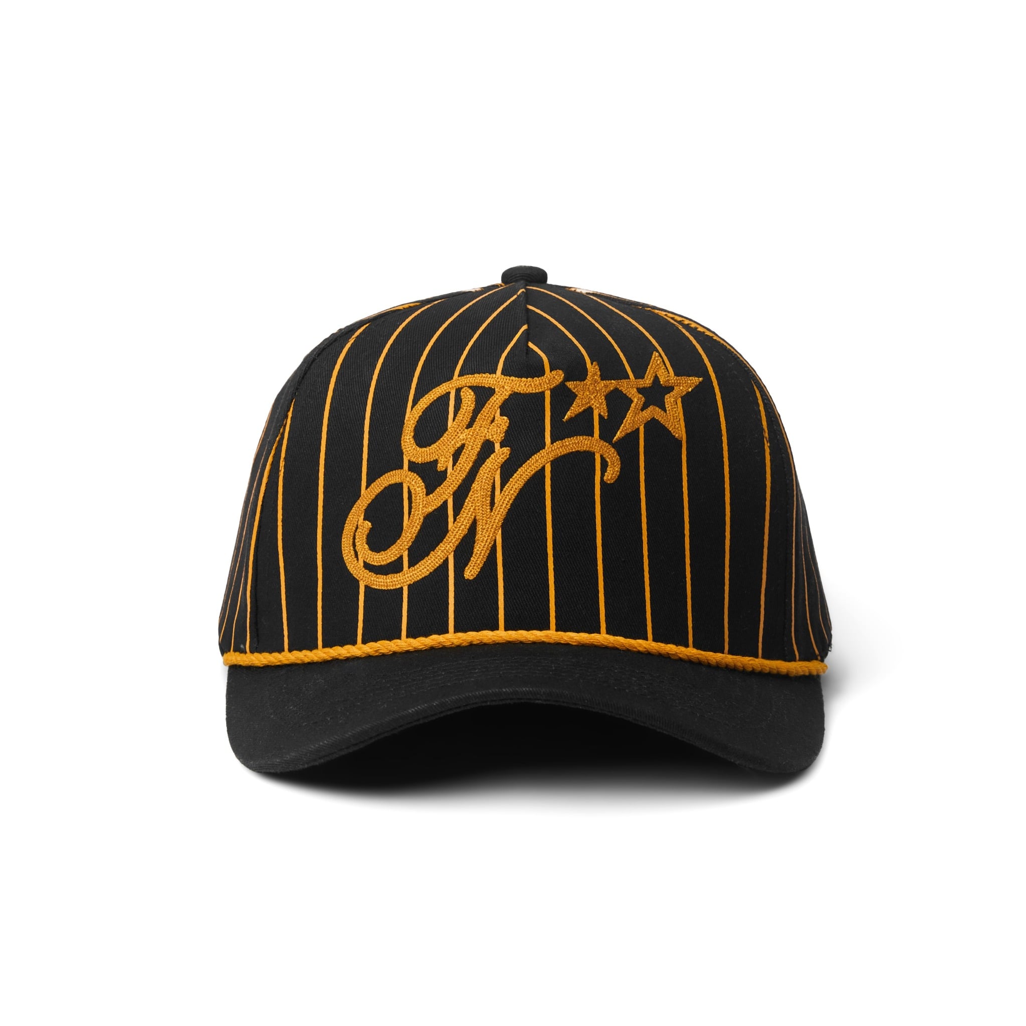 HW8 - " FN " PINSTRIPE BLACK/YELLOW TRUCKER HAT