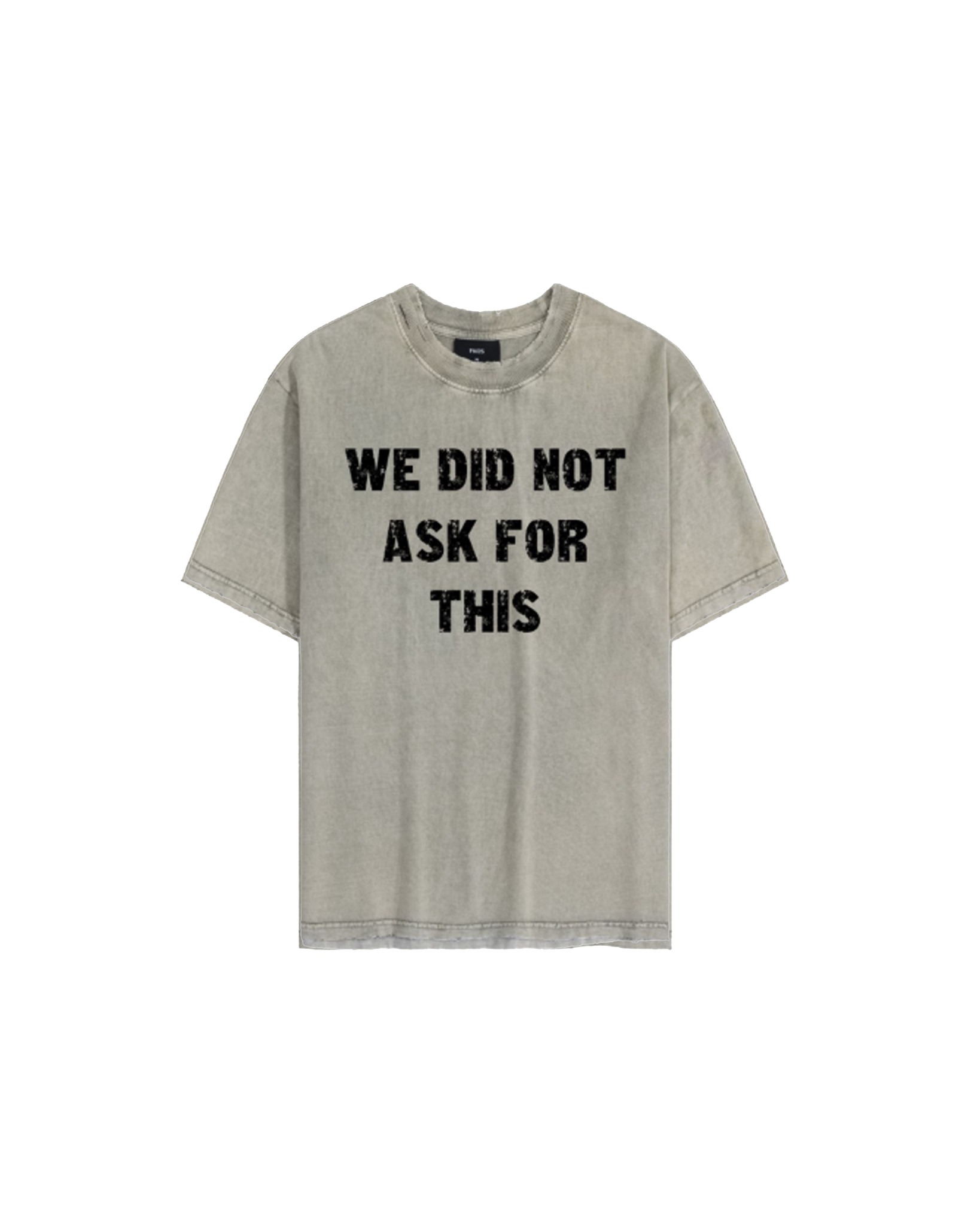 TWG6 - 'WHO ASKED' VINTAGE TEE - SAND