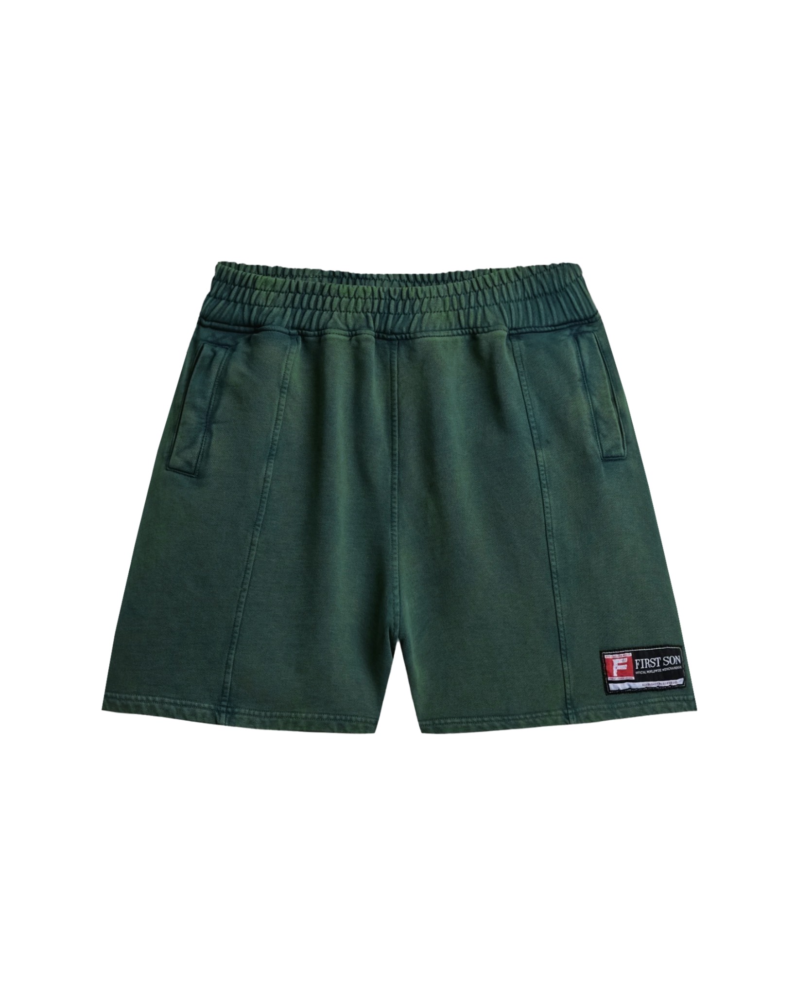 SNW5 - 'ACTIVE' WASHED SHORTS - PINE GREEN