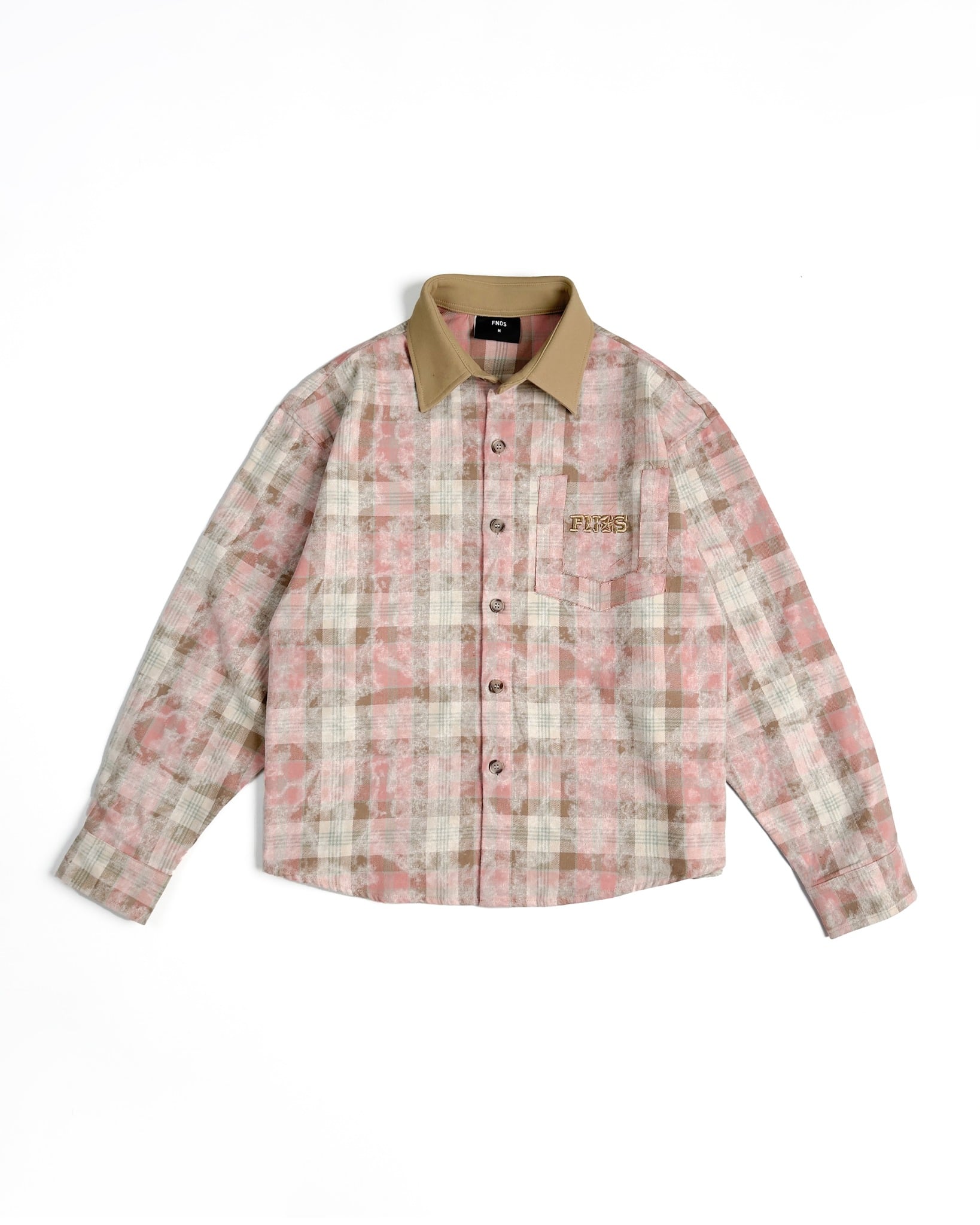SH7 - "FNOS" FLANNEL CHECKED SHIRT - PINK