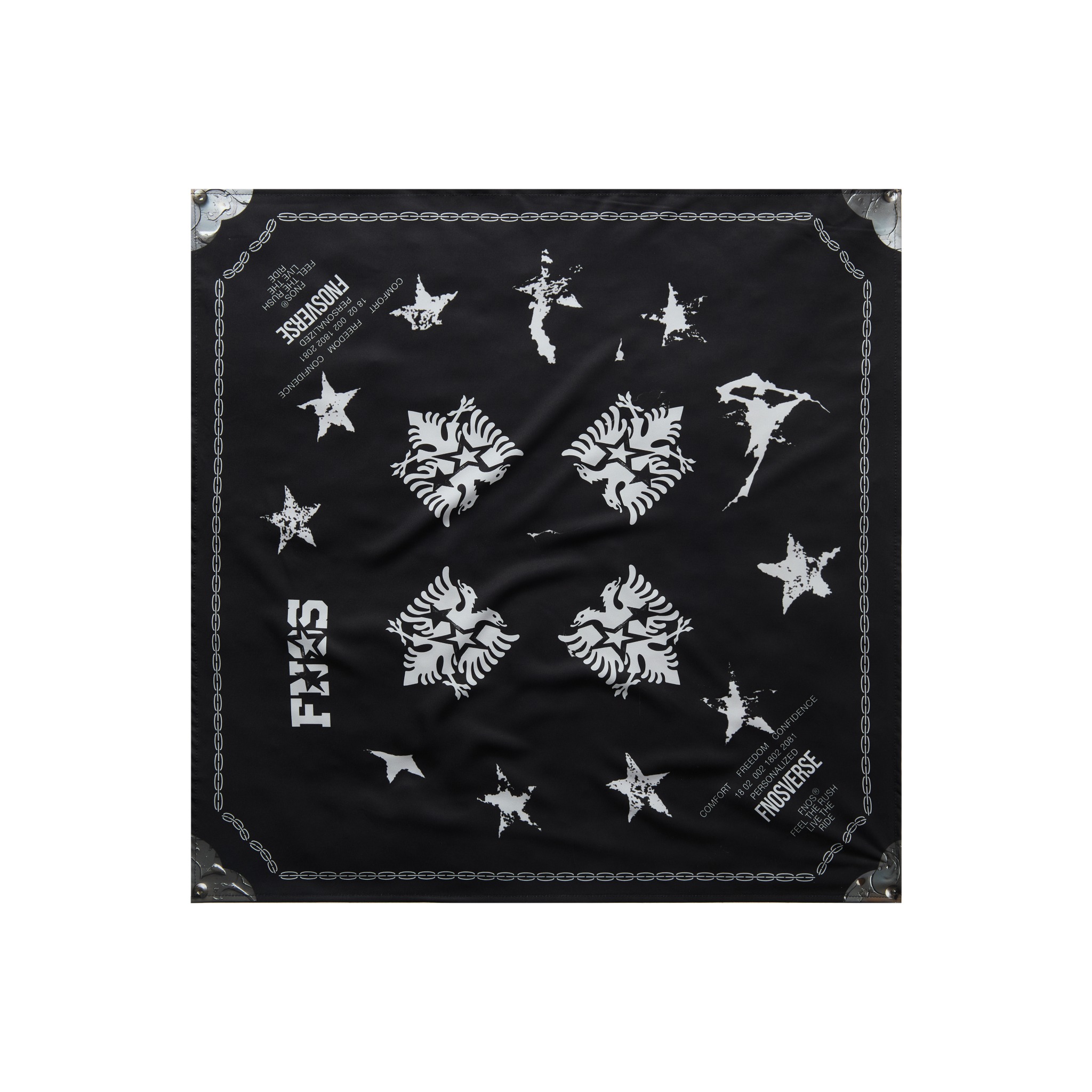 SB1 - " FNOS " BANDANA SCARF - BLACK