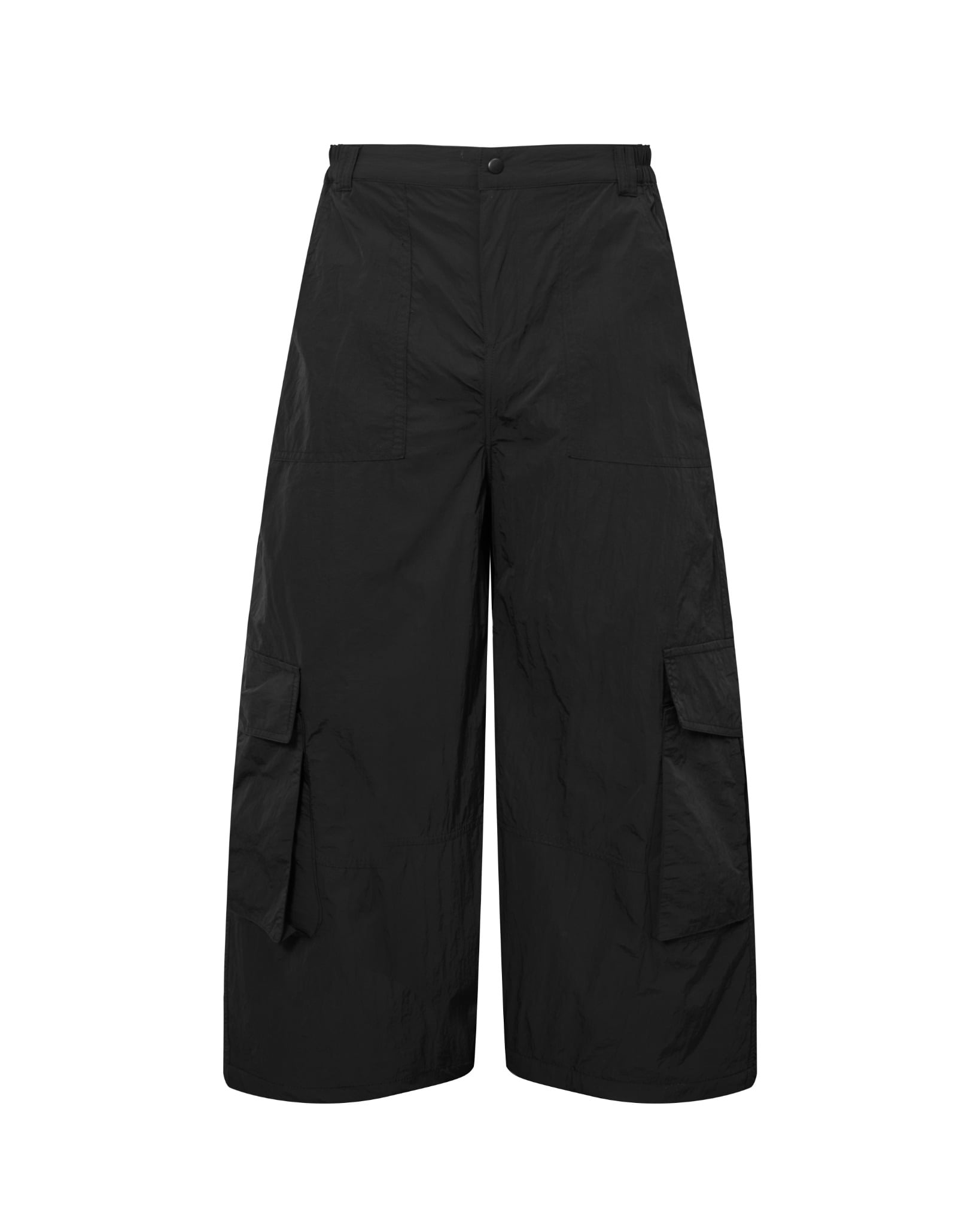 PPC - "ATYPICAL" STRUCTURE NYLON PANTS - BLACK