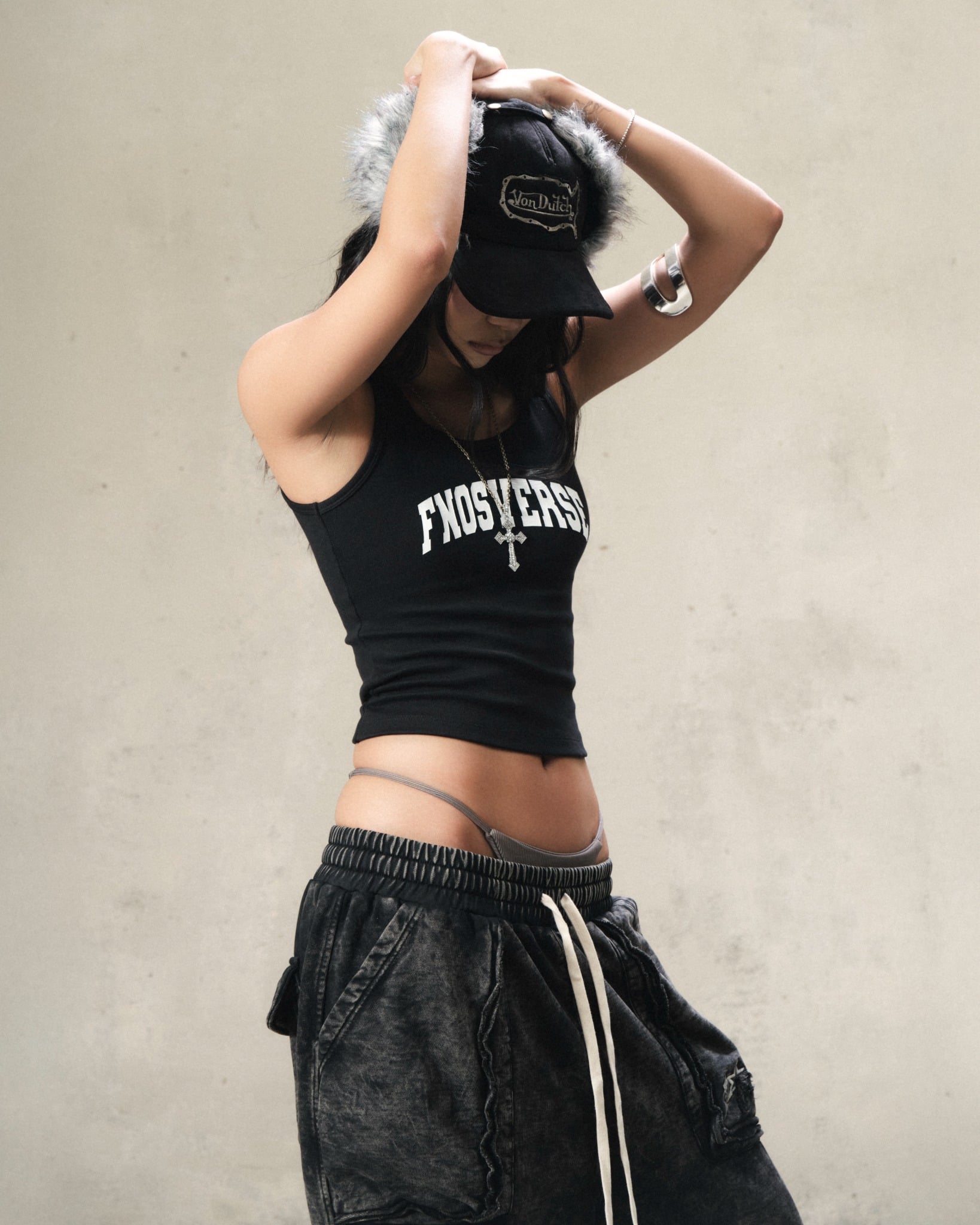 TTF11 - FNOS TONAL TANKTOP - BLACK