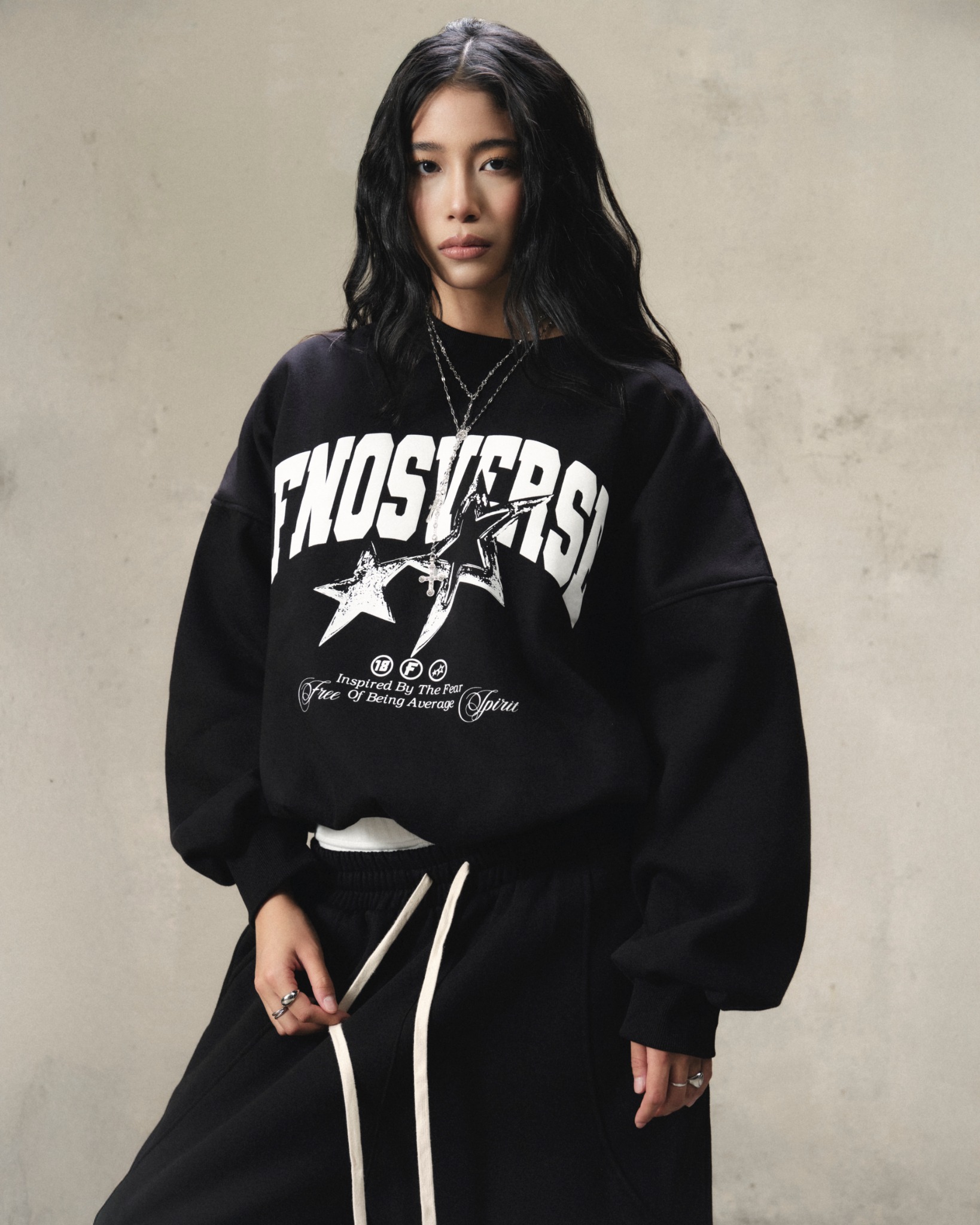 SW15 - "AVERAGE" SWEATER - BLACK