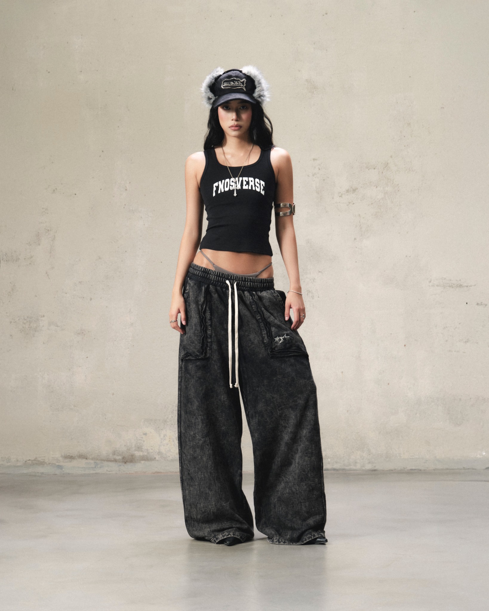 TTF11 - FNOS TONAL TANKTOP - BLACK