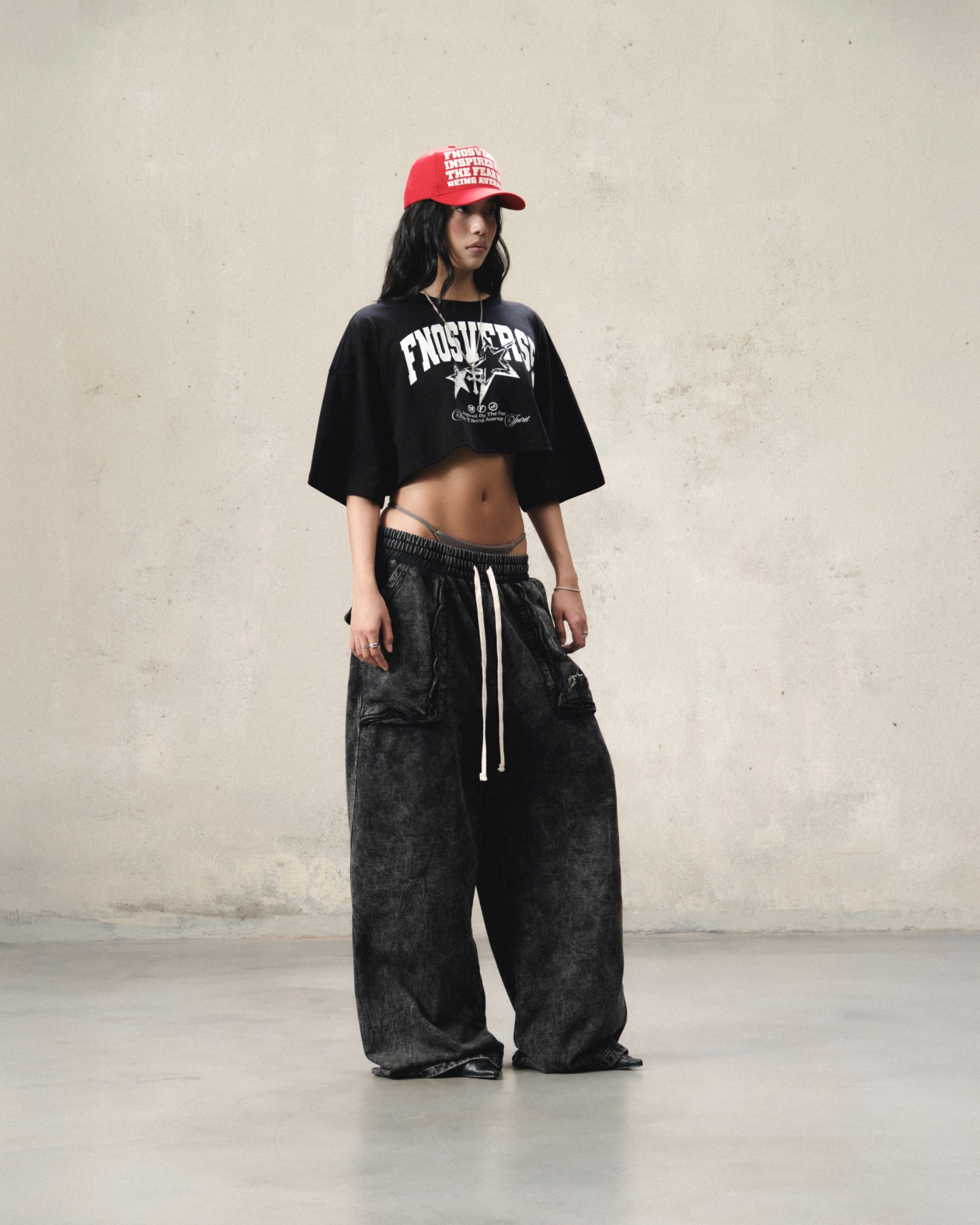 JGW3 - FNOS RÉVOLTE WASHED PANTS - DARK WASH