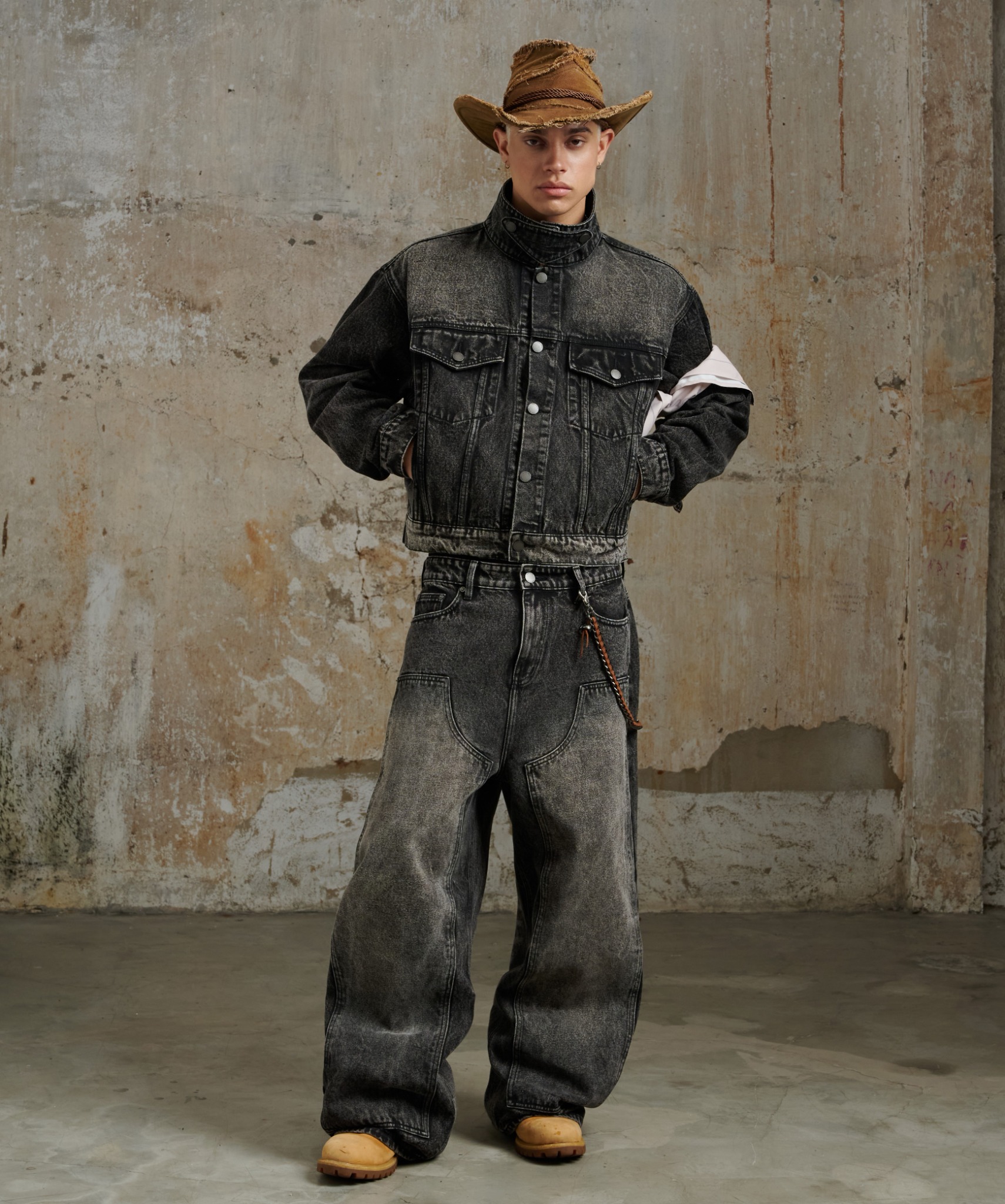 JKD3 - "FNOS VERSE" DENIM JACKET WASH - BLACK