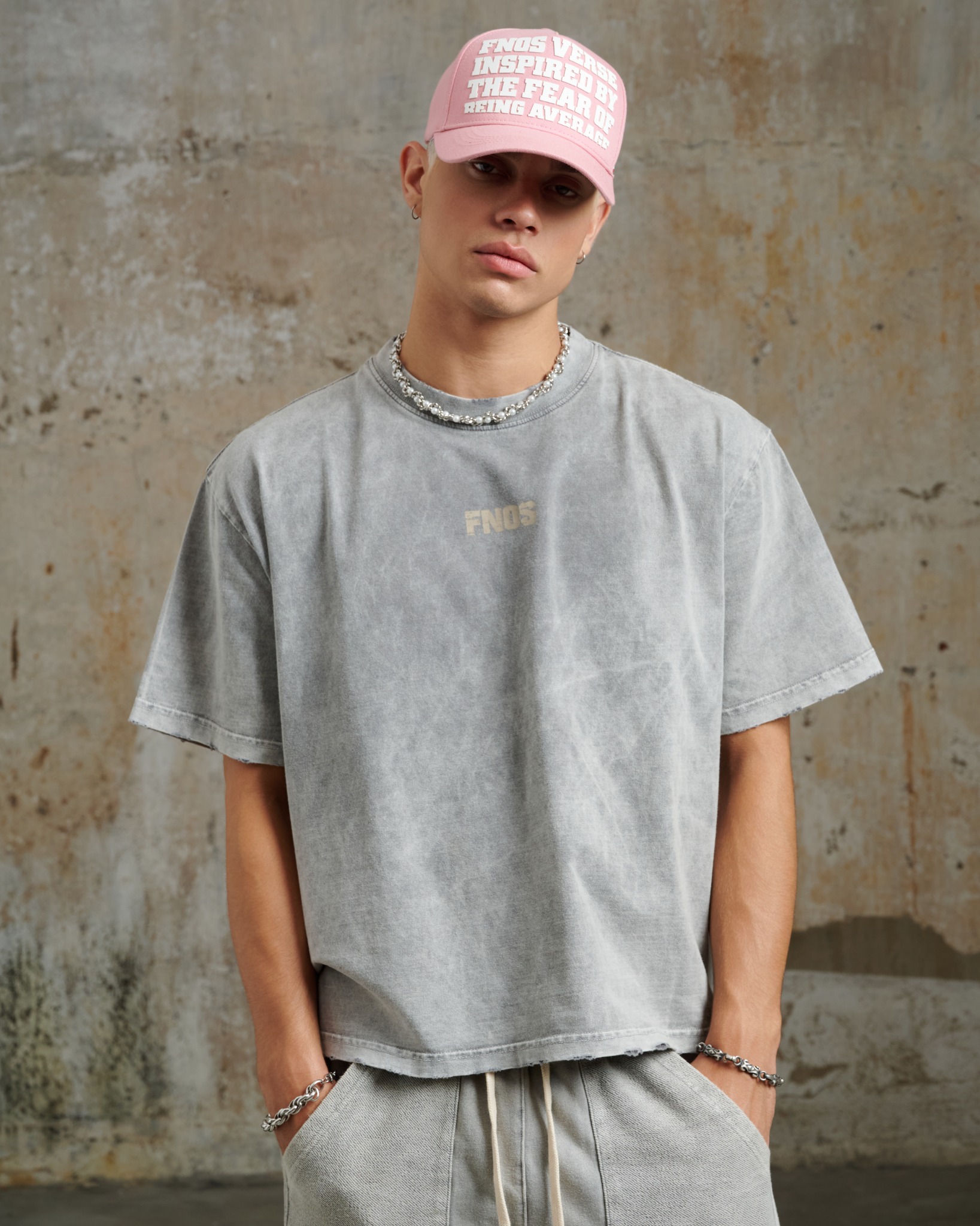 TSW14 - "FNOS" WASHED BOXYTEE - GREY