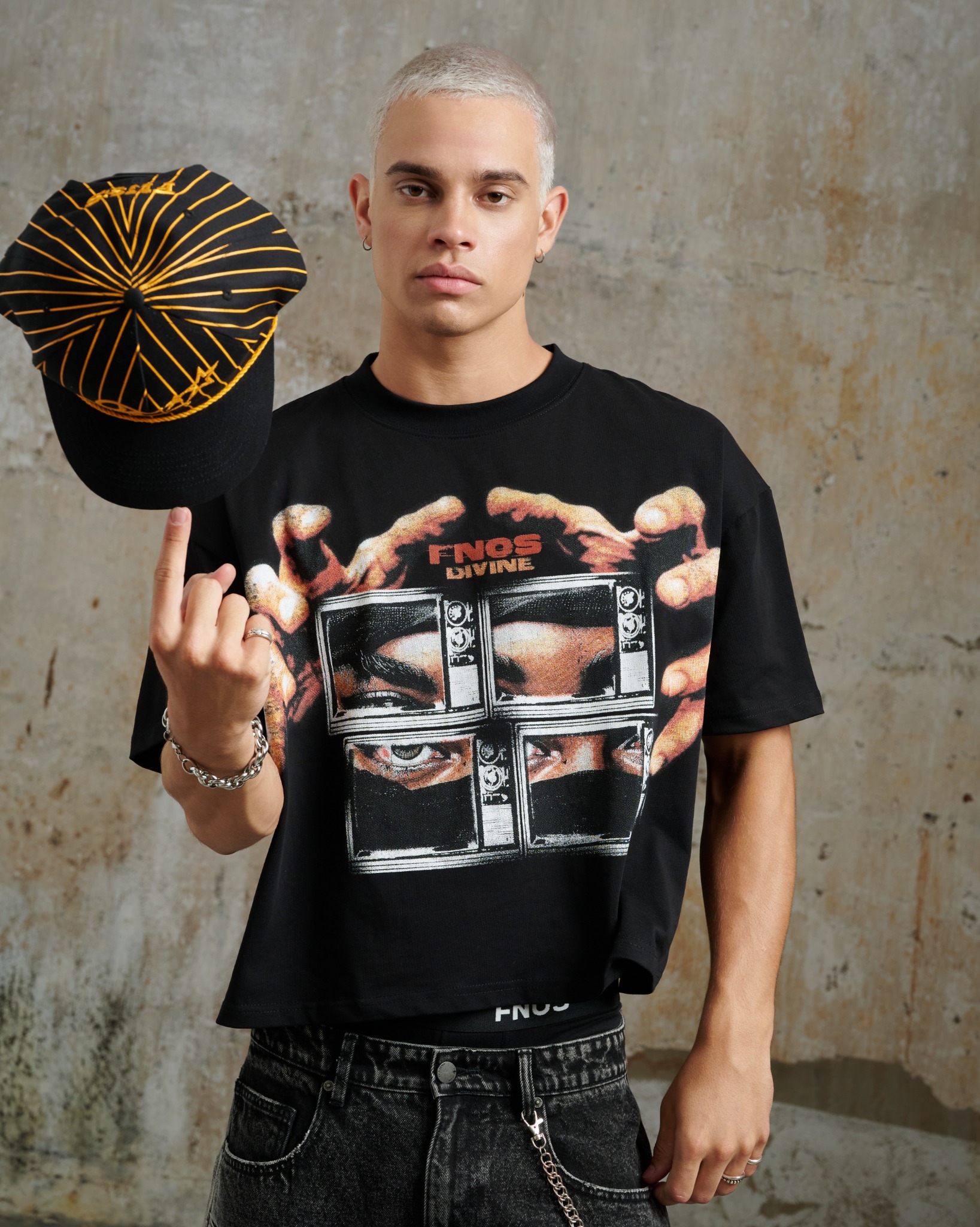 TSG53 - " FNOS DIVINE " T-SHIRT - BLACK