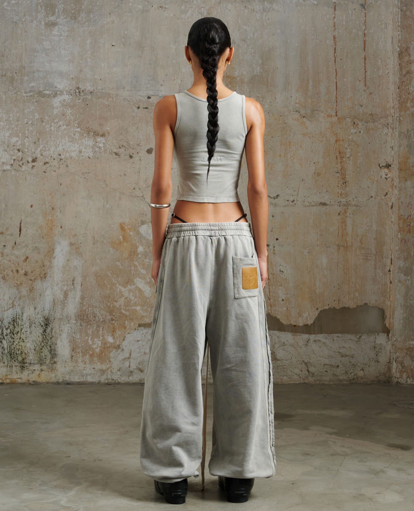 JGW6 - "FNOS" WASHED PANTS - GREY