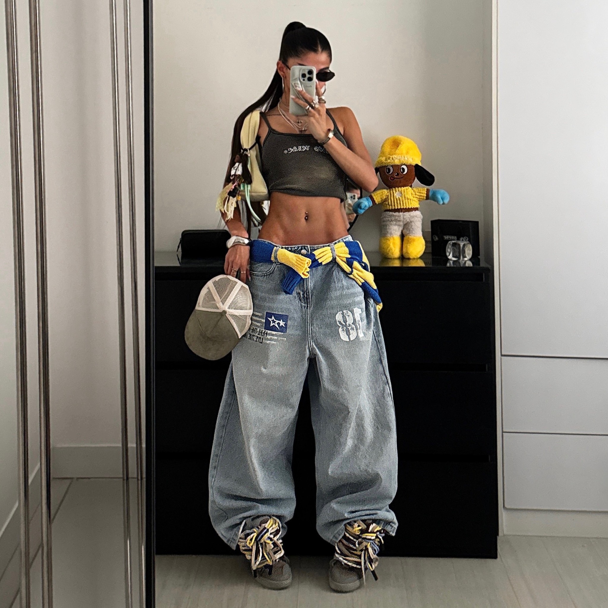 ERG22 - "FNOS" WASHED JEANS - LIGHT BLUE