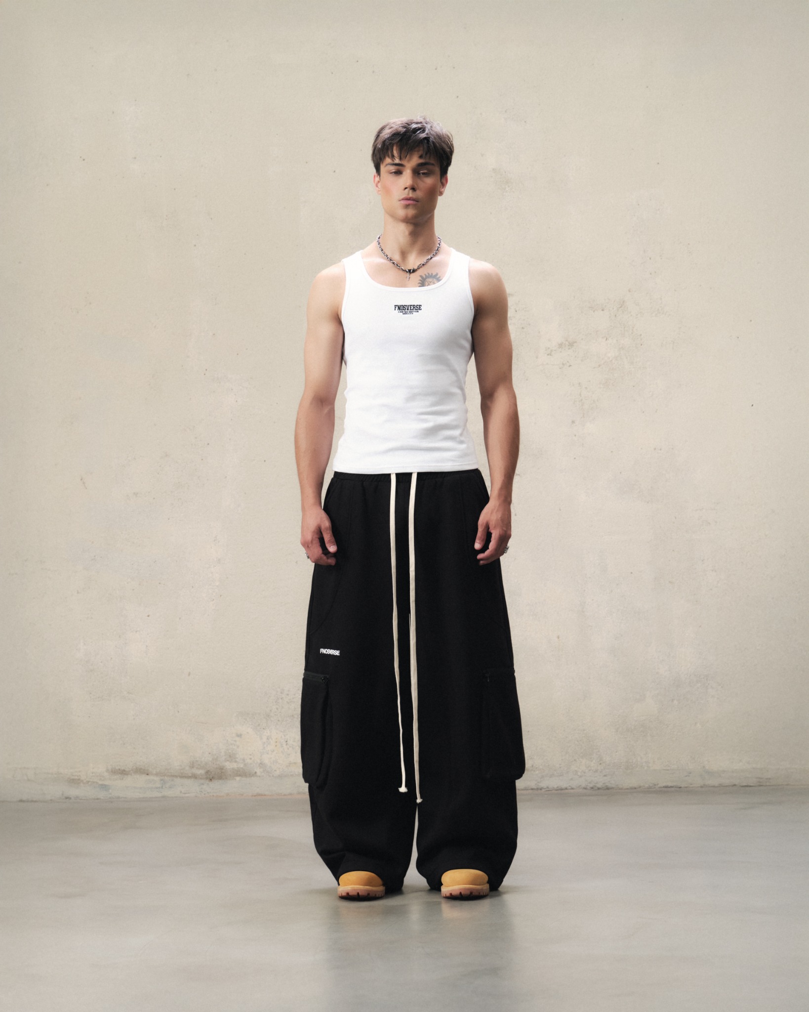 PSP1 - FNOS FERMETURE SWEAT PANTS -  BLACK