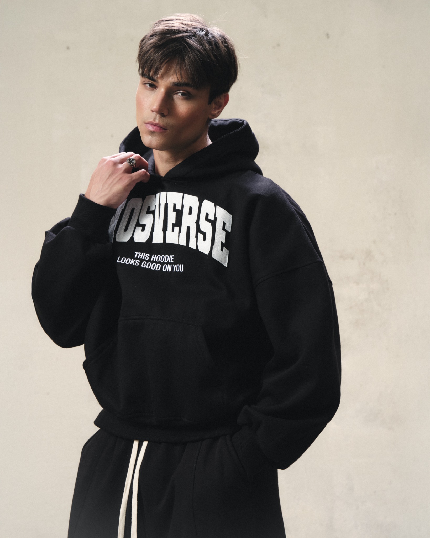 HD16 - "FNOSVERSE" HOODIE - BLACK