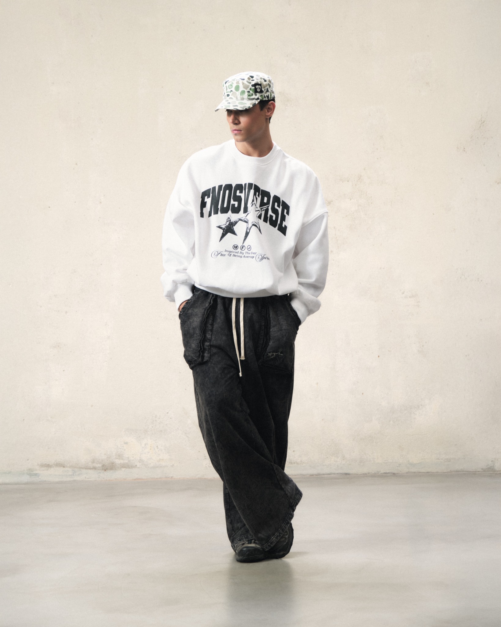 SW14 - "AVERAGE" SWEATER -  WHITE