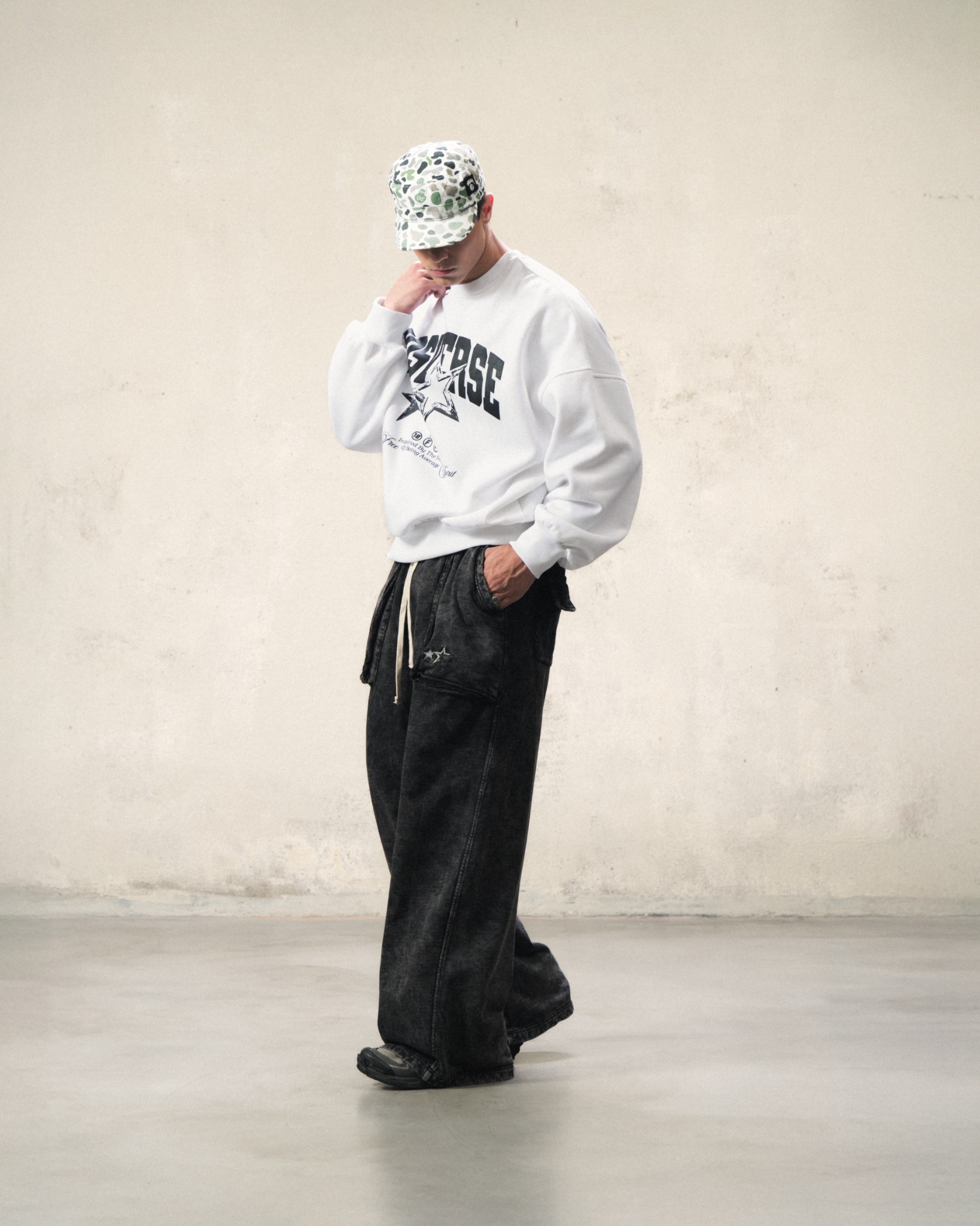SW14 - "AVERAGE" SWEATER -  WHITE