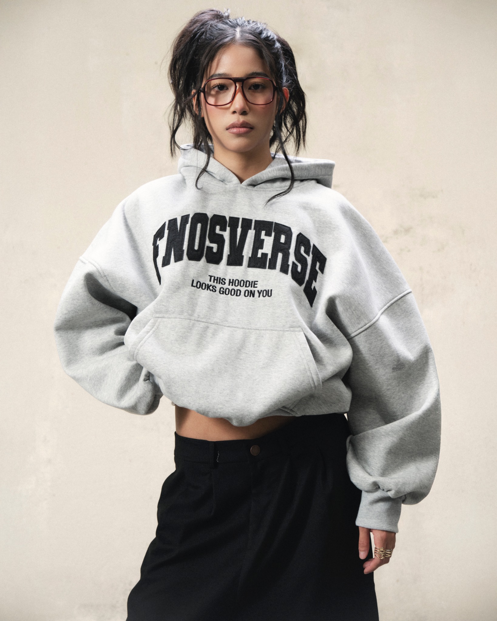 HD17 - "FNOSVERSE" HOODIE - GRAY
