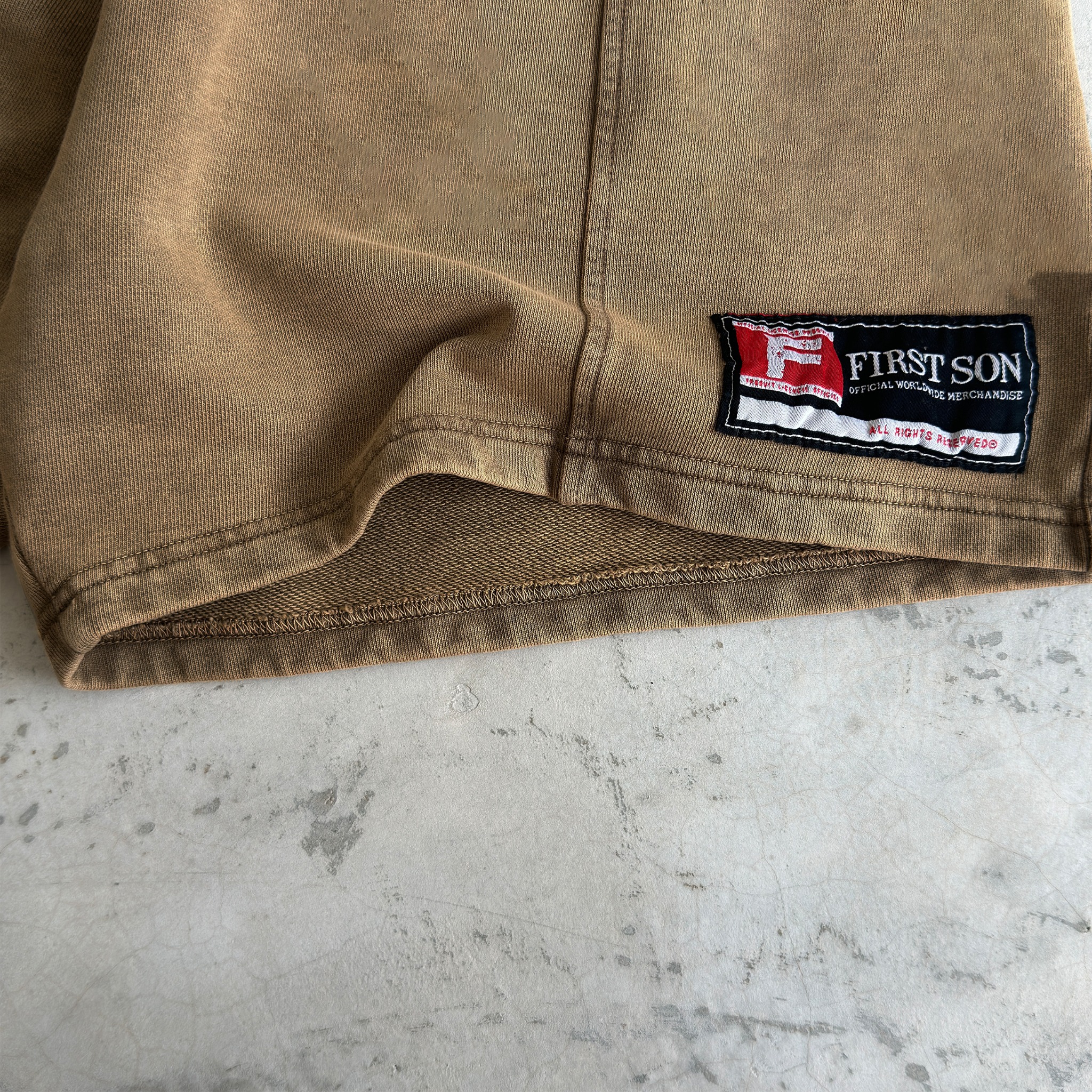 SNW3 -  'ACTIVE' WASHED SHORTS - SAND