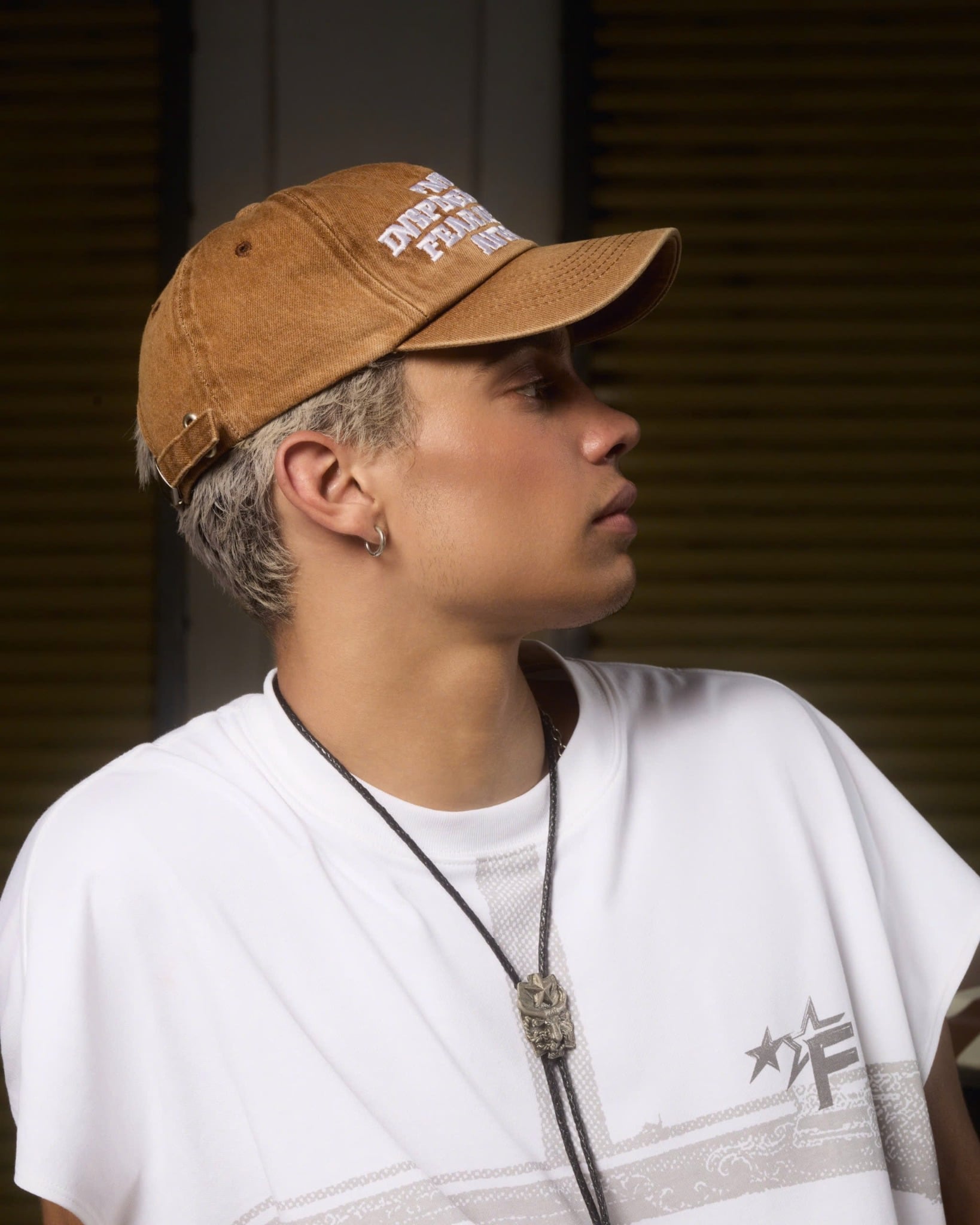 TBC1 - "CROSSOVER" BAT CUT T-SHIRT - WHITE