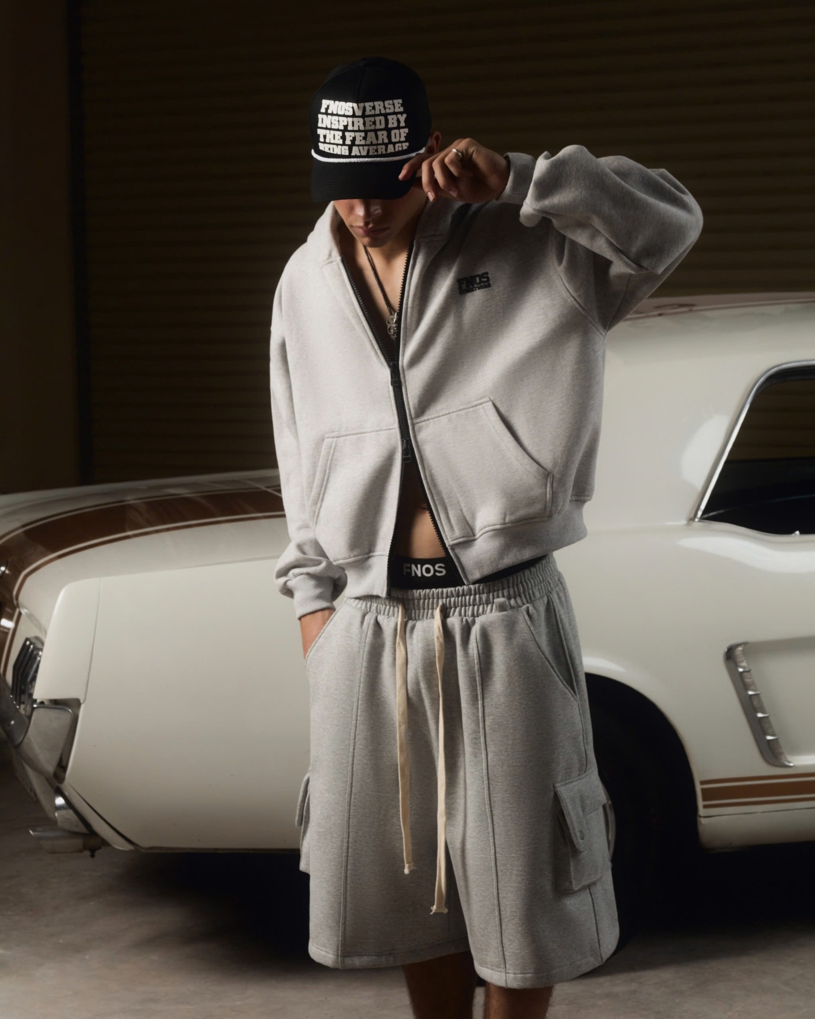 SJC2 - "BALANCE" SWEAT JORTS - GREY