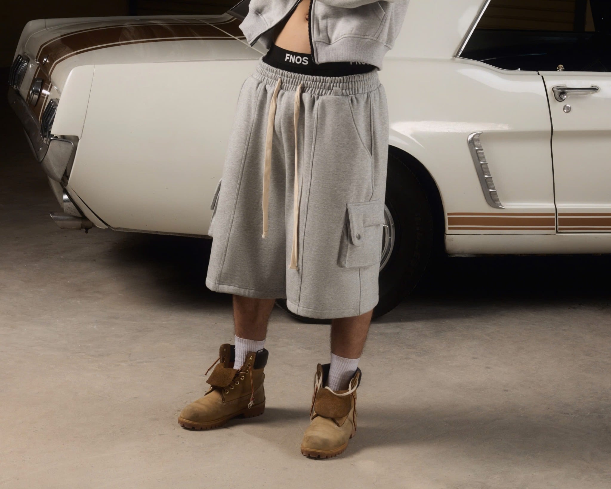 SJC2 - "BALANCE" SWEAT JORTS - GREY