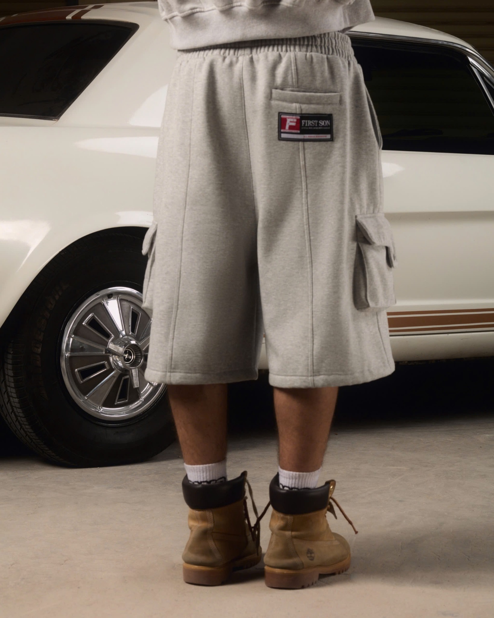 SJC2 - "BALANCE" SWEAT JORTS - GREY