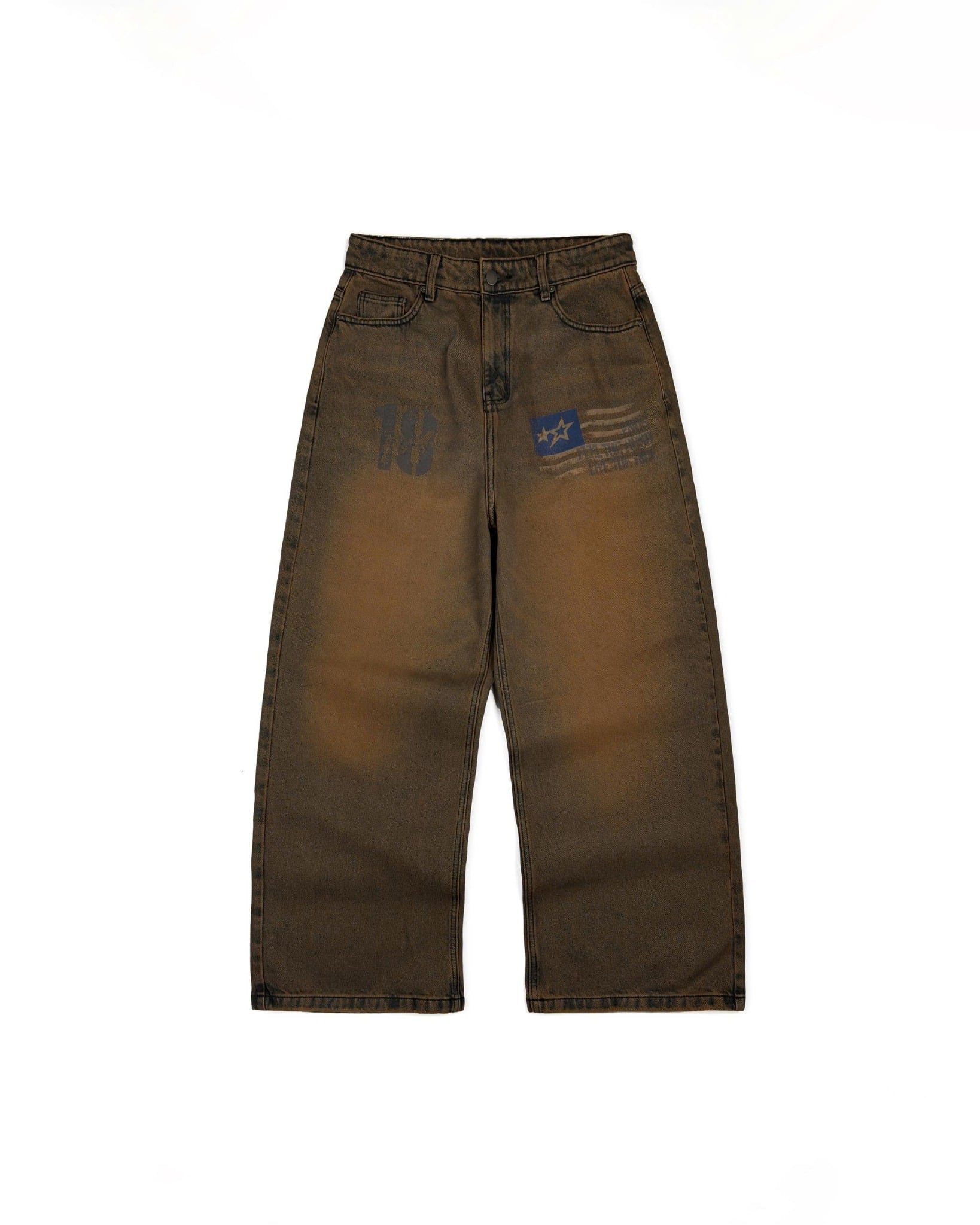 ERG21 - "FNOS" WASHED JEANS - RUSTED BROWN