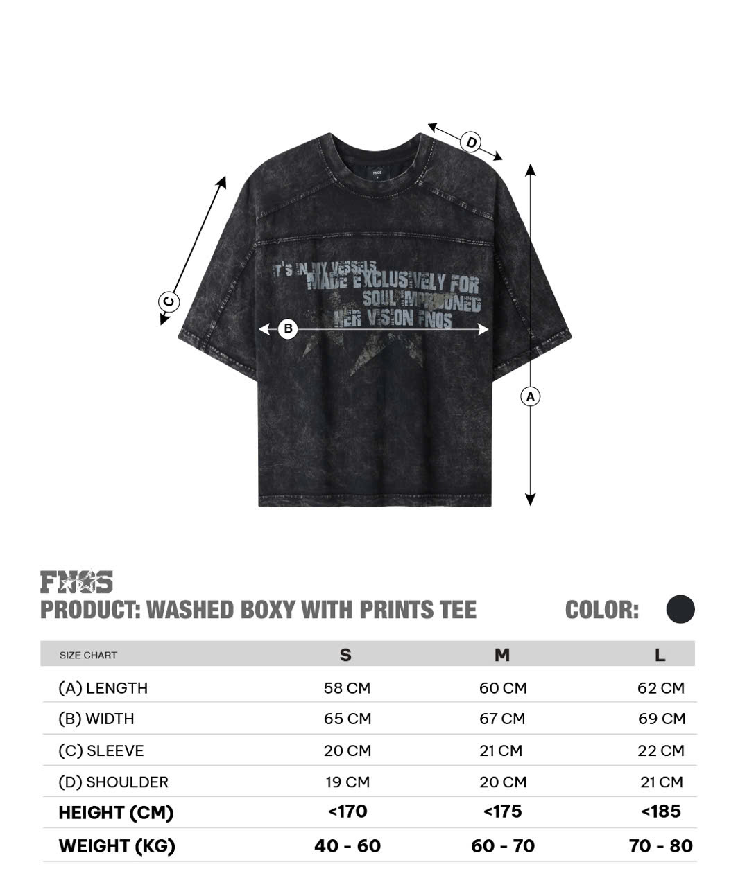 TWG32 - WASHED BOXY TEE WITH PRINTS AND PATTERNS - NAVY